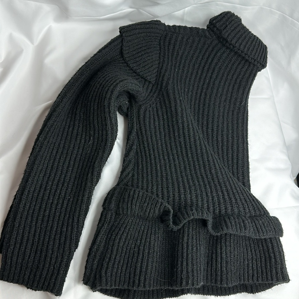 LEAVE & VIOLA Large Black Long Sleeve Sweater ~NWT - Picture 7 of 11